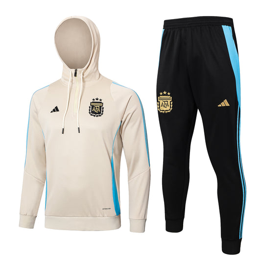 Argentina 2024/2025 Tracksuit Beige Black